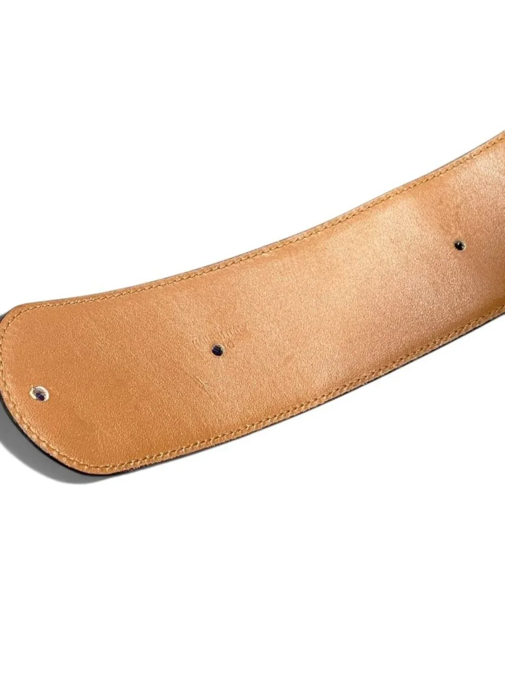 Celine Circle Logo Suede Leather Belt Vintage
